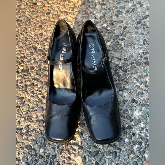 Nygsrd Collection Mary Jane style wedge, black, size 7 - Picture 2 of 5